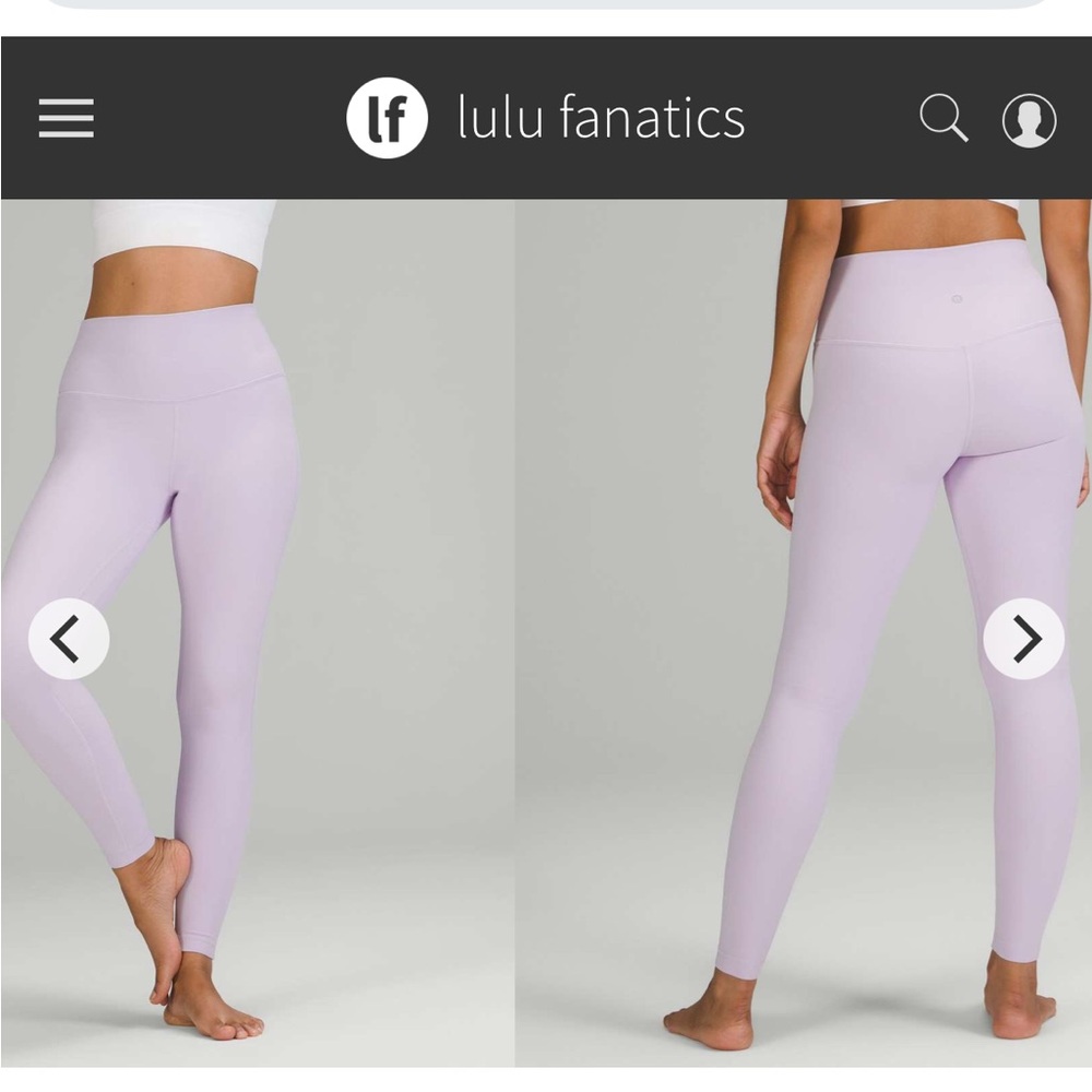 Lululemon Align High-Rise Pant 28” Sz 12 Lavender Dew Purple Full Length 1231